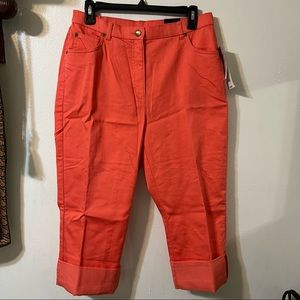 Allison Daley classic curvy fit color orange/papaya 10p short